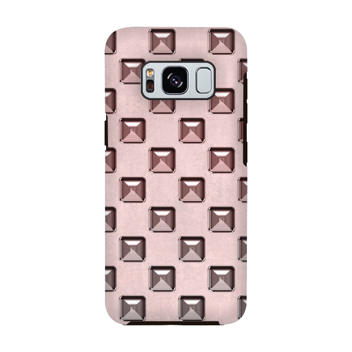 Galaxy S8 StrongFit Soft Pink Shiny Gemstones by Andrea Haase