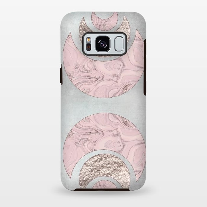 Galaxy S8 plus StrongFit Marble Rose Gold Half Moon by Andrea Haase