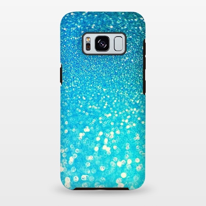 Galaxy S8 plus StrongFit Ocean Azure Blue Glitter by  Utart