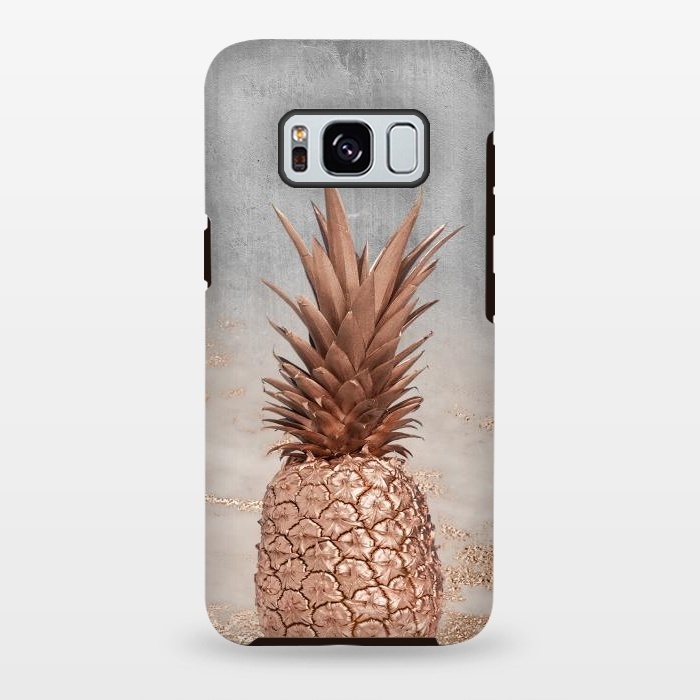 Galaxy S8 plus StrongFit Rose Gold Pineapple and Marble by  Utart