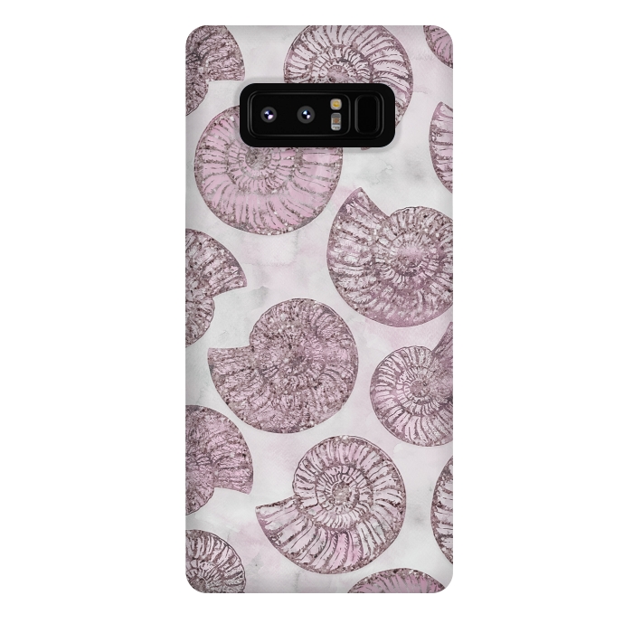 Galaxy Note 8 StrongFit Soft Pink Fossils  by Andrea Haase