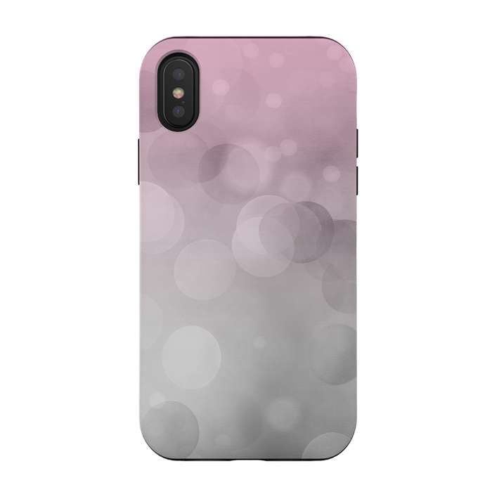 iPhone Xs / X StrongFit Floating Lense Flares In Grey And Pink by Andrea Haase
