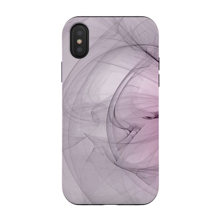 iPhone Xs / X StrongFit Purple Fractal Dreams by Andrea Haase