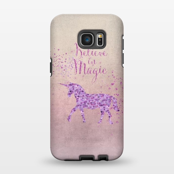 Galaxy S7 EDGE StrongFit Unicorn Believe In Magic by Andrea Haase