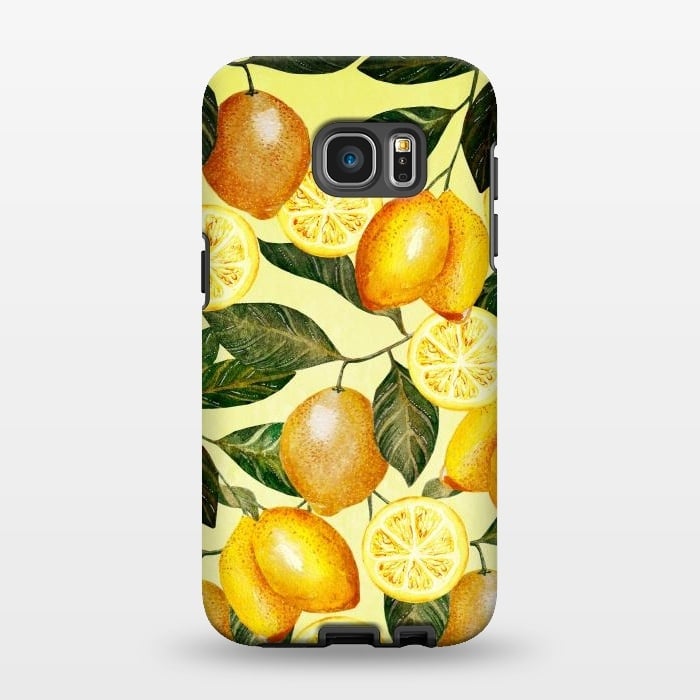 Galaxy S7 EDGE StrongFit Lemon Pattern by  Utart
