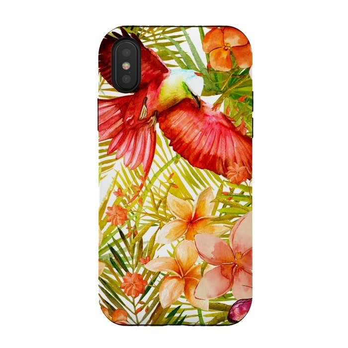 iPhone Xs / X StrongFit Tropical Bird in Jungle by  Utart