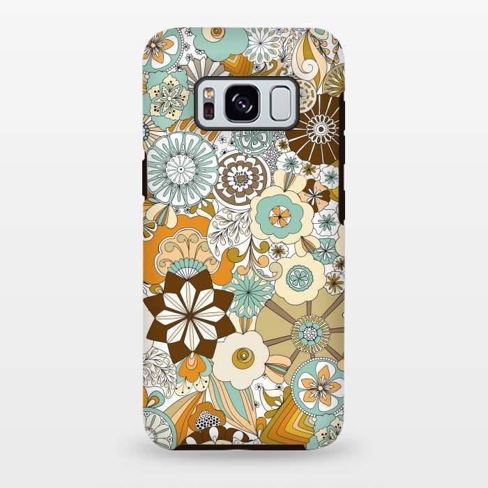 Galaxy S8 plus StrongFit Flowers, Flowers Everywhere Retro Colors by Paula Ohreen
