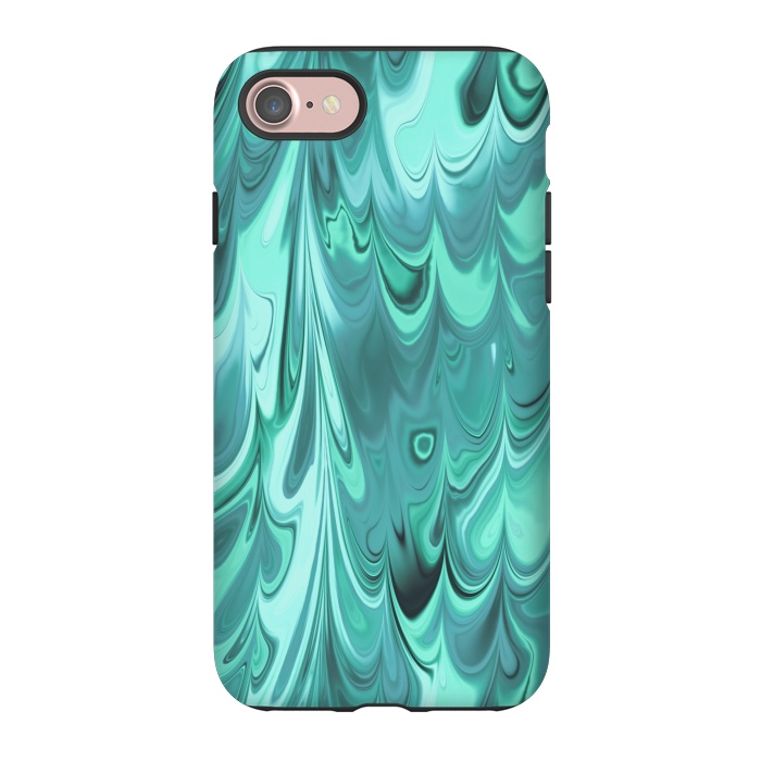 iPhone 7 StrongFit Faux Turquoise Marble 2 by Andrea Haase