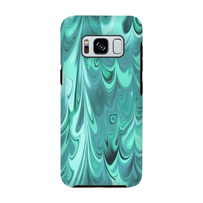 Galaxy S8 StrongFit Faux Turquoise Marble 2 by Andrea Haase