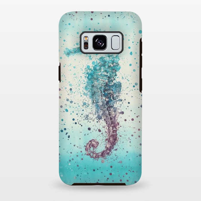 Galaxy S8 plus StrongFit Seahorse Watercolor Art by Andrea Haase