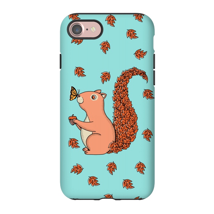 iPhone 7 StrongFit Squirrel and Butterfly by Coffee Man
