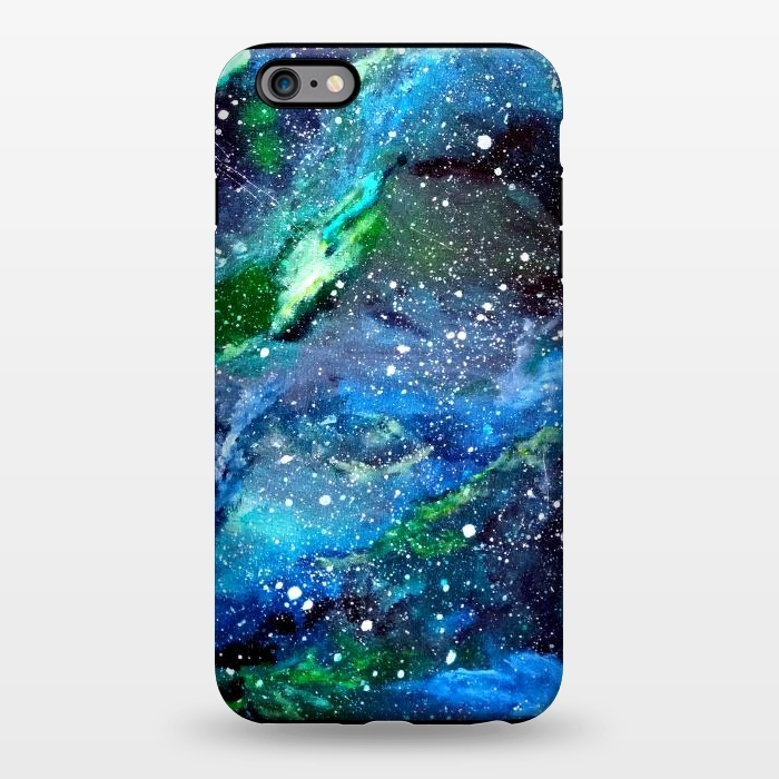 iPhone 6/6s plus StrongFit Galaxy in Blue and Green by Gringoface Designs