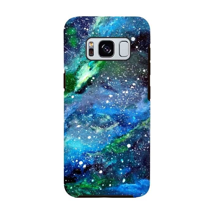 Galaxy S8 StrongFit Galaxy in Blue and Green by Gringoface Designs