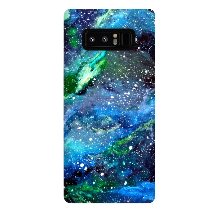 Galaxy Note 8 StrongFit Galaxy in Blue and Green by Gringoface Designs