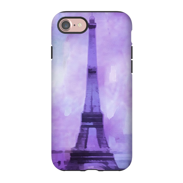 iPhone 7 StrongFit Purple Paris Watercolor  by Andrea Haase