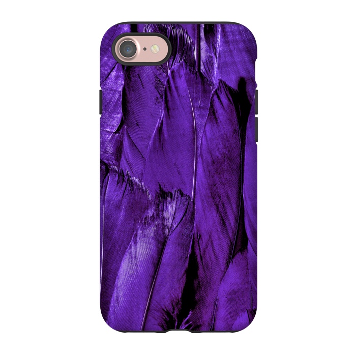 iPhone 7 StrongFit Purple Feathers by Andrea Haase