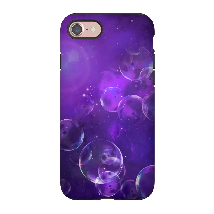 iPhone 7 StrongFit Surreal Purple Bubbles by Andrea Haase