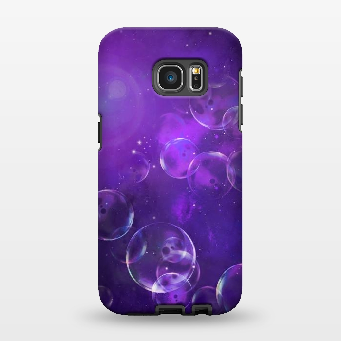 Galaxy S7 EDGE StrongFit Surreal Purple Bubbles by Andrea Haase