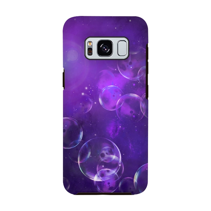 Galaxy S8 StrongFit Surreal Purple Bubbles by Andrea Haase