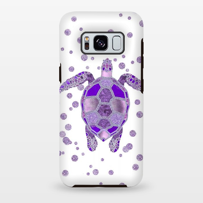 Galaxy S8 plus StrongFit Shimmering Purple Turtle by Andrea Haase