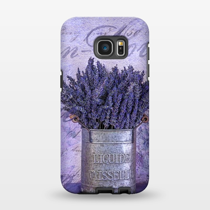 Galaxy S7 EDGE StrongFit Lavender Bouquet In Tin Can by Andrea Haase