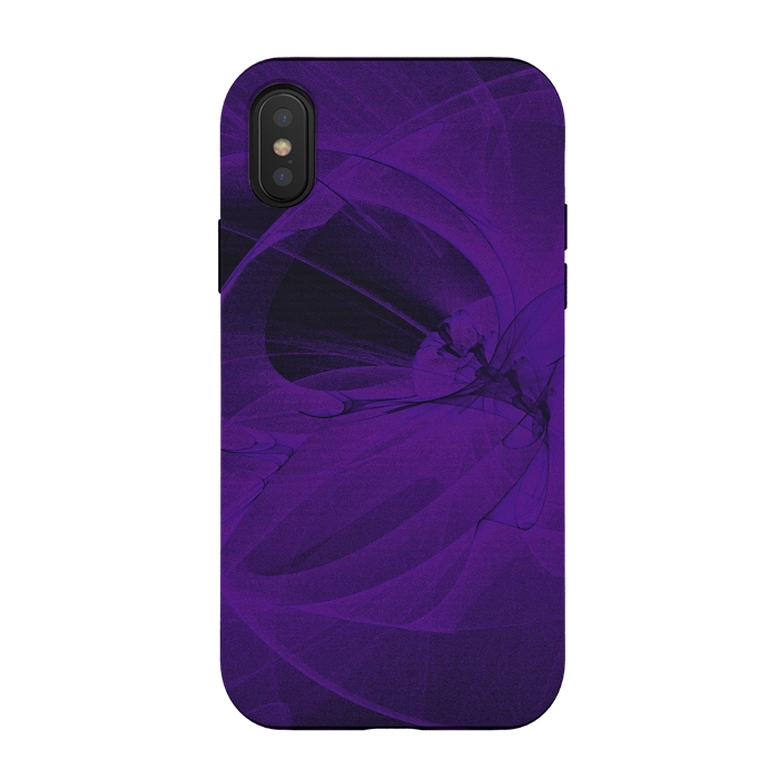 iPhone Xs / X StrongFit Purple Fractals by Andrea Haase