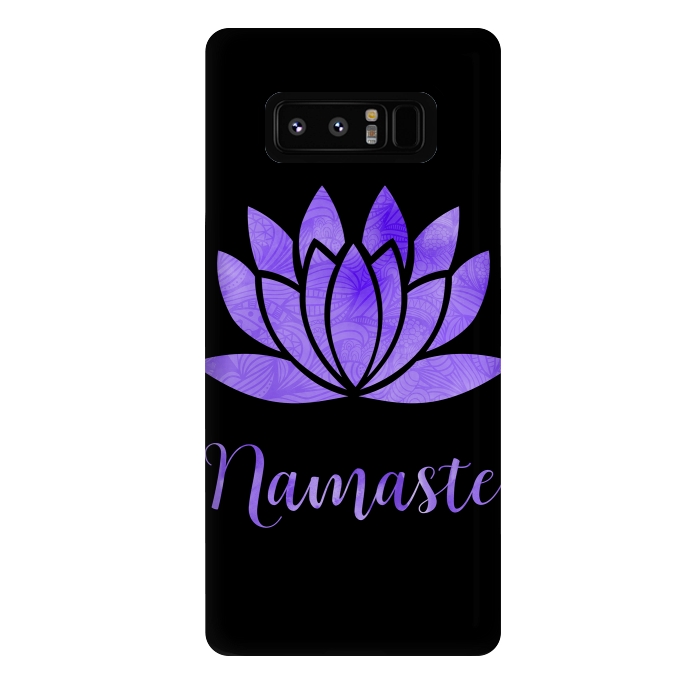 Galaxy Note 8 StrongFit Namaste Lotus Flower by Andrea Haase