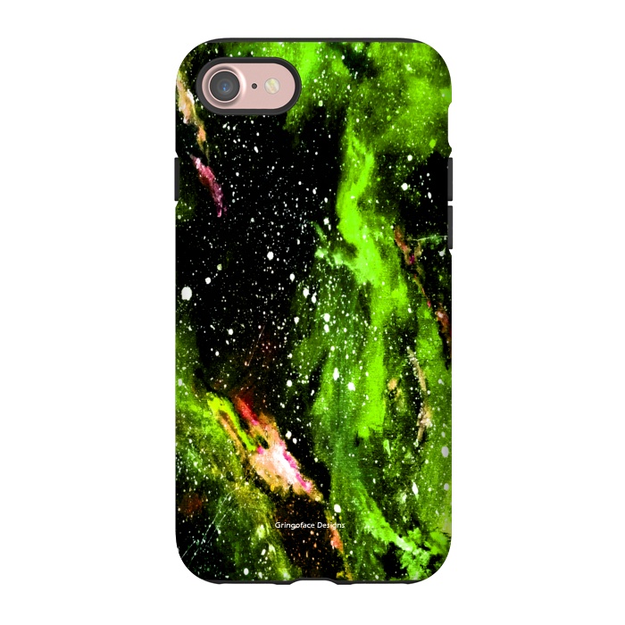 iPhone 7 StrongFit Green Galaxy by Gringoface Designs