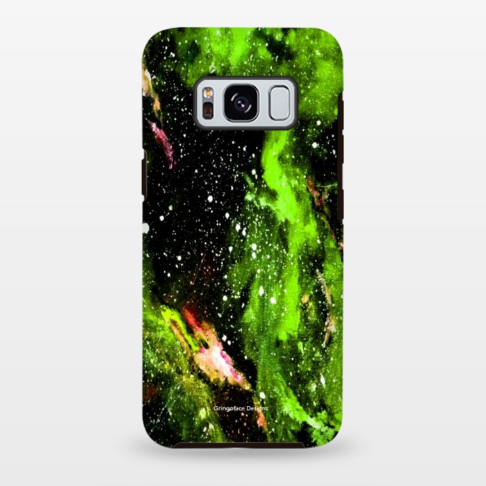 Galaxy S8 plus StrongFit Green Galaxy by Gringoface Designs