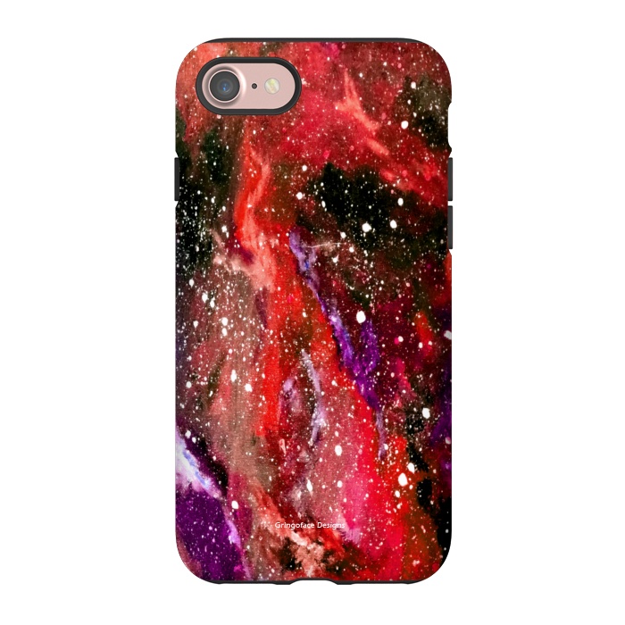 iPhone 7 StrongFit Red Galaxy by Gringoface Designs