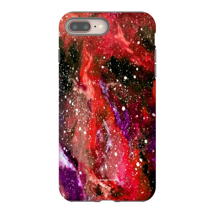iPhone 7 plus StrongFit Red Galaxy by Gringoface Designs