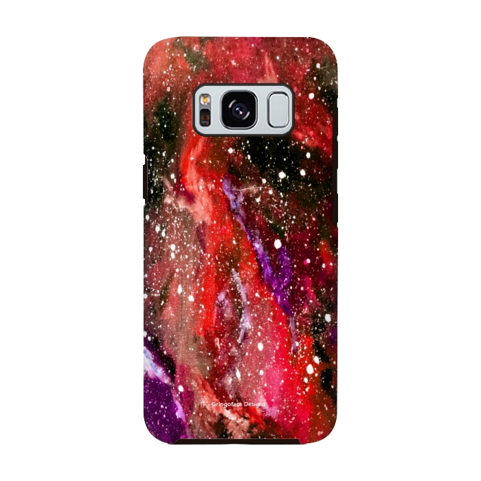 Galaxy S8 StrongFit Red Galaxy by Gringoface Designs