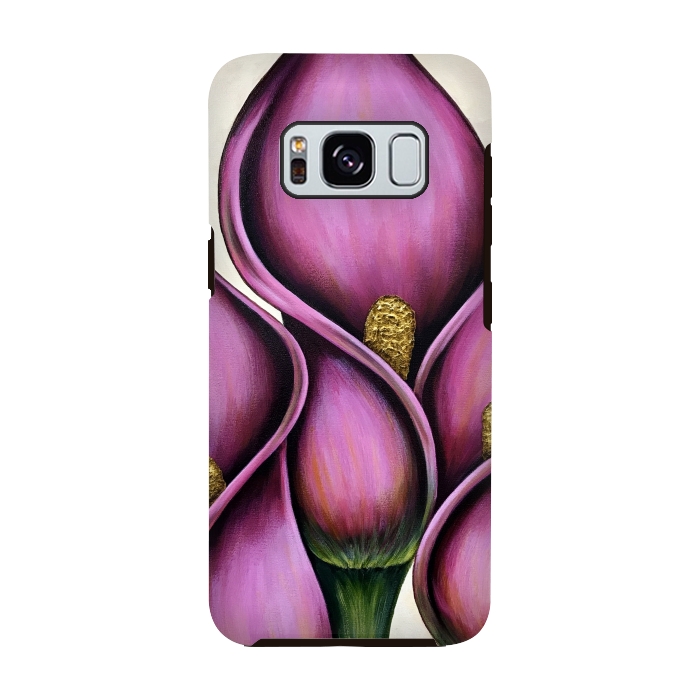 Galaxy S8 StrongFit New Pink Calla Lilies by Denise Cassidy Wood
