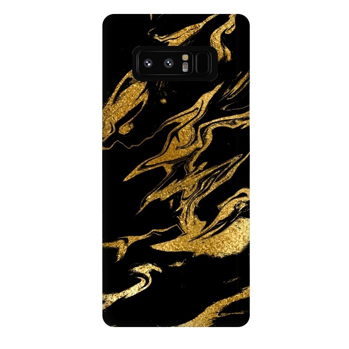 Galaxy Note 8 StrongFit Black and Gold Luxury Marble by  Utart