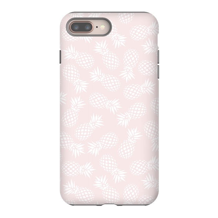 iPhone 7 plus StrongFit Pineapple pattern on pink 022 by Jelena Obradovic