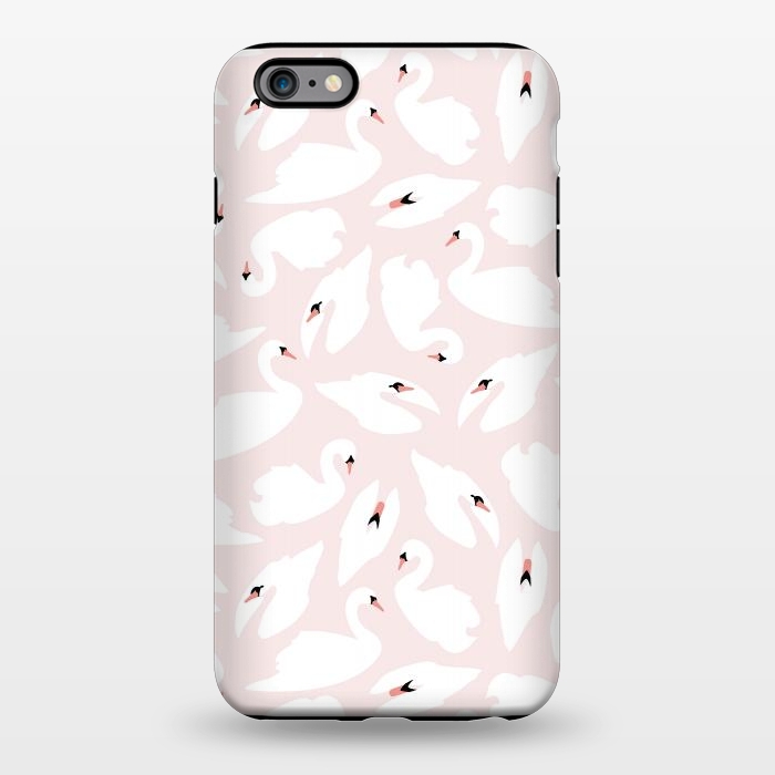 iPhone 6/6s plus StrongFit Swan Pattern on Pink 030 by Jelena Obradovic