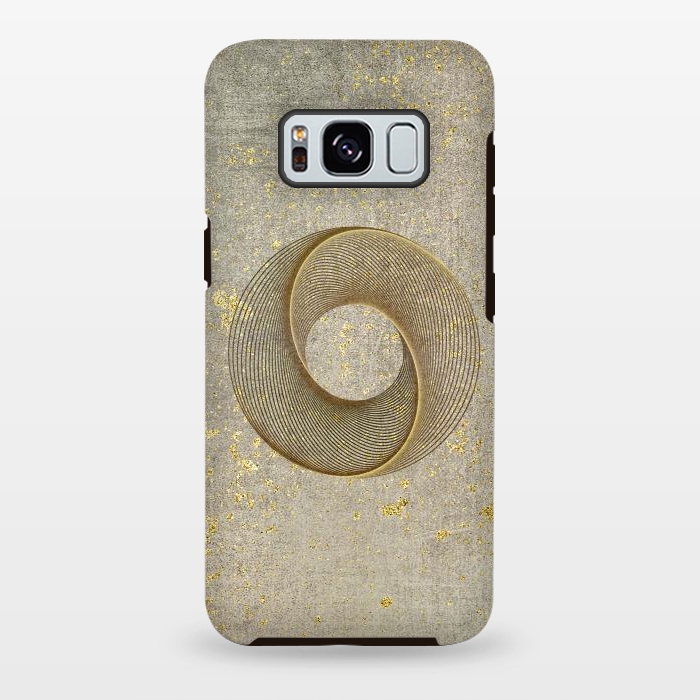 Galaxy S8 plus StrongFit Golden Line Art Circles 2 by Andrea Haase