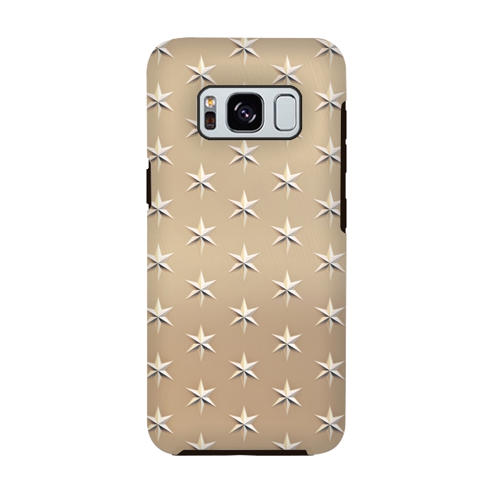 Galaxy S8 StrongFit Silver Stars On  Gold by Andrea Haase