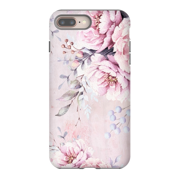 iPhone 7 plus StrongFit Vintage roses and Peonies by  Utart