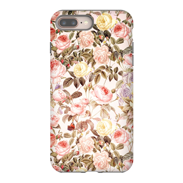 iPhone 7 plus StrongFit Vintage Roses Pattern by  Utart