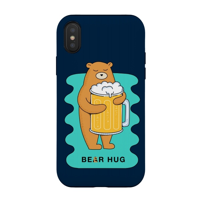 iPhone Xs / X StrongFit Beer Hug by Coffee Man