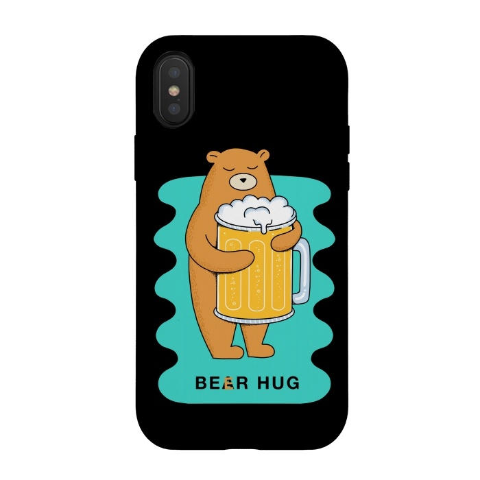 iPhone Xs / X StrongFit Beer Hug 2 by Coffee Man
