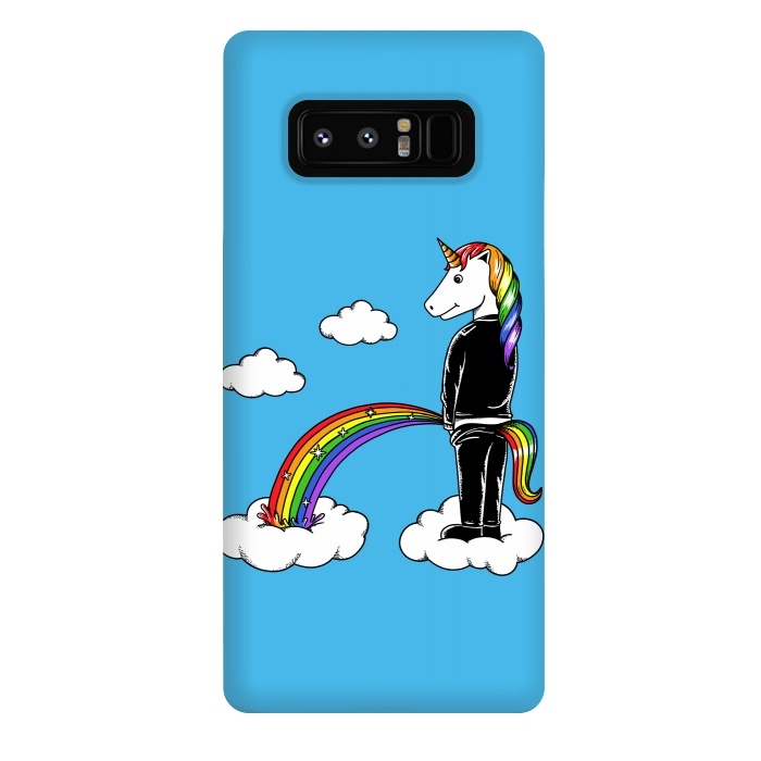 Galaxy Note 8 StrongFit Unicorn Rainbow Blue by Coffee Man