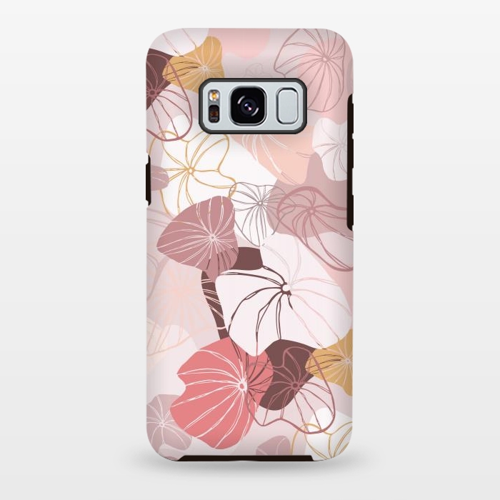 Galaxy S8 plus StrongFit Abstract Dandelion Seeds on Pink by Paula Ohreen