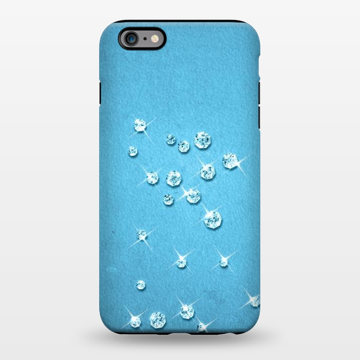 iPhone 6/6s plus StrongFit Sparkling Rhinestones on Blue by Andrea Haase