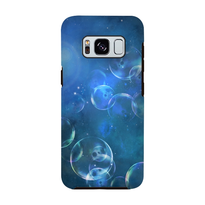 Galaxy S8 StrongFit Surreal Blue Bubbles by Andrea Haase