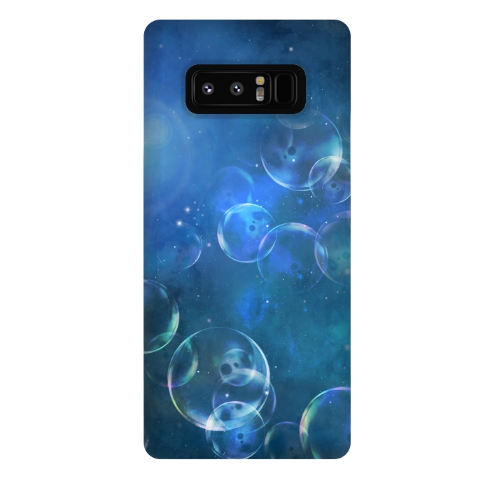 Galaxy Note 8 StrongFit Surreal Blue Bubbles by Andrea Haase