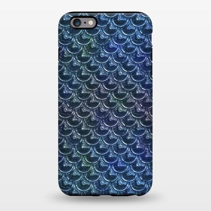 iPhone 6/6s plus StrongFit Shimmering Blue Metallic Scales by Andrea Haase