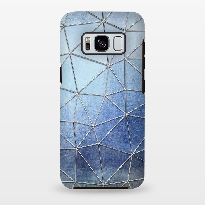 Galaxy S8 plus StrongFit Blue Triangles 2 by Andrea Haase