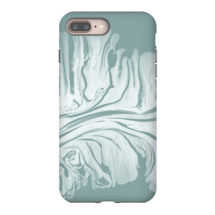 iPhone 7 plus StrongFit Teal Liquid Paint by Andrea Haase